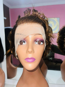 Brown Blonde Pixie HD Frontal Wig