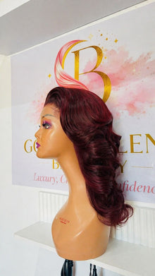 Tamara Burgundy Wig 16”–24”