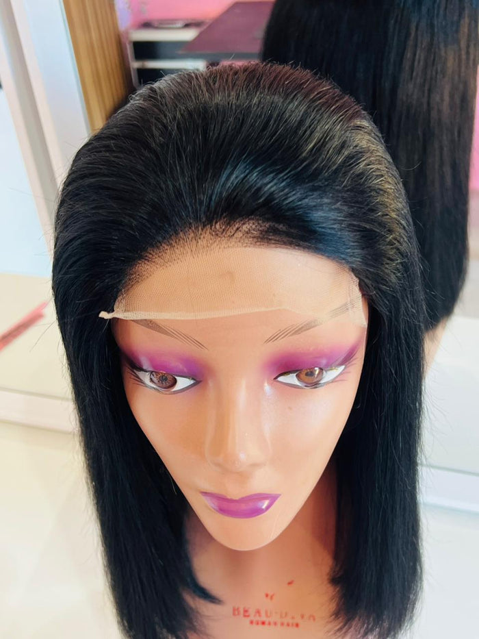 14” Black DD HD Lace Wig